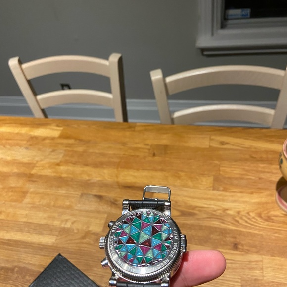 Heritor Automatic Legacy Leather-Band Watcch w/Day/Date - Silver/Black - Picture 5 of 11